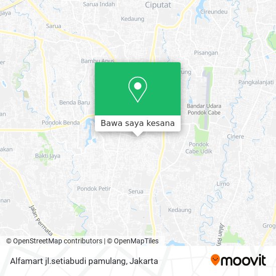 Peta Alfamart jl.setiabudi pamulang