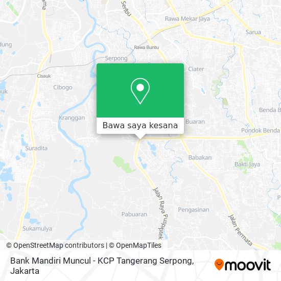 Peta Bank Mandiri Muncul - KCP Tangerang Serpong