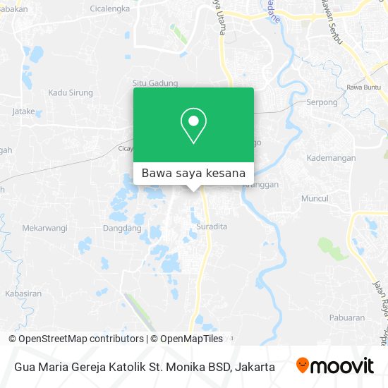 Peta Gua Maria Gereja Katolik St. Monika BSD