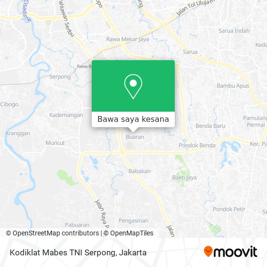 Peta Kodiklat Mabes TNI Serpong