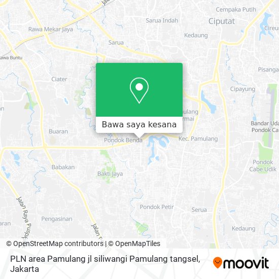 Peta PLN area Pamulang jl siliwangi Pamulang tangsel