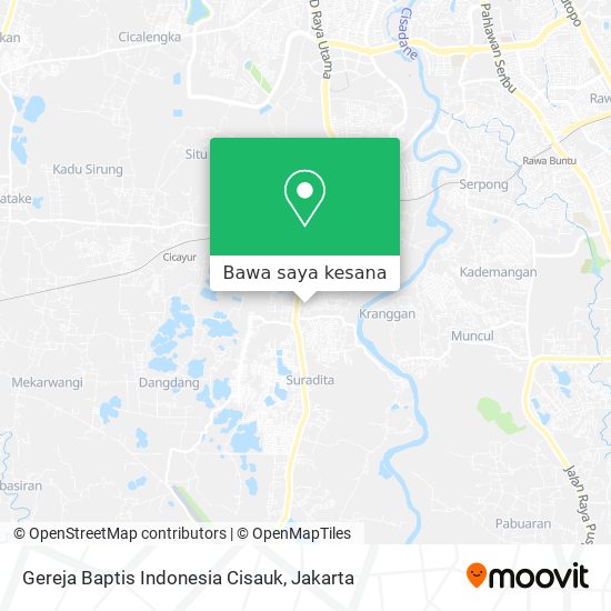 Peta Gereja Baptis Indonesia Cisauk