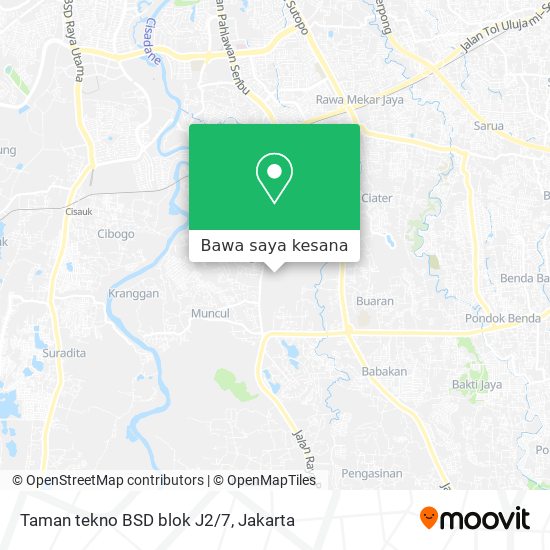 Peta Taman tekno BSD blok J2/7