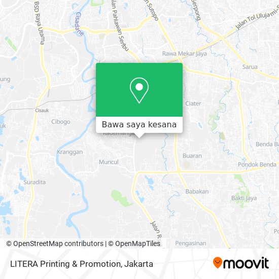 Peta LITERA Printing & Promotion