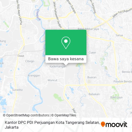 Peta Kantor DPC PDI Perjuangan Kota Tangerang Selatan
