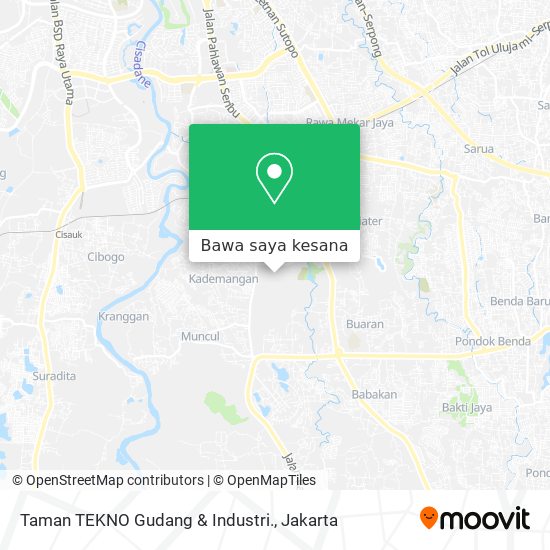 Peta Taman TEKNO Gudang & Industri.