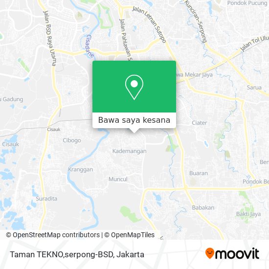 Peta Taman TEKNO,serpong-BSD