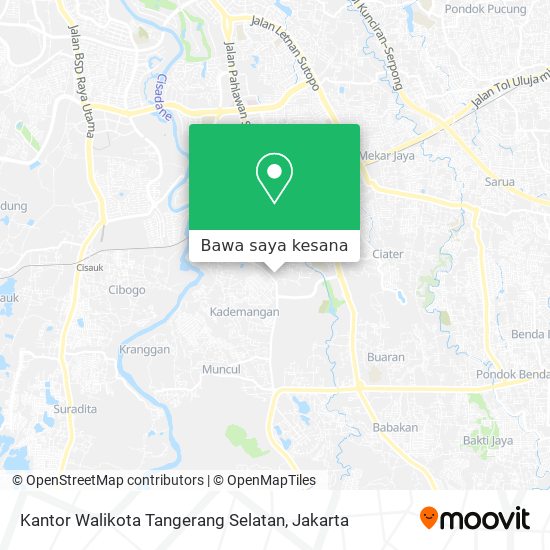 Peta Kantor Walikota Tangerang Selatan