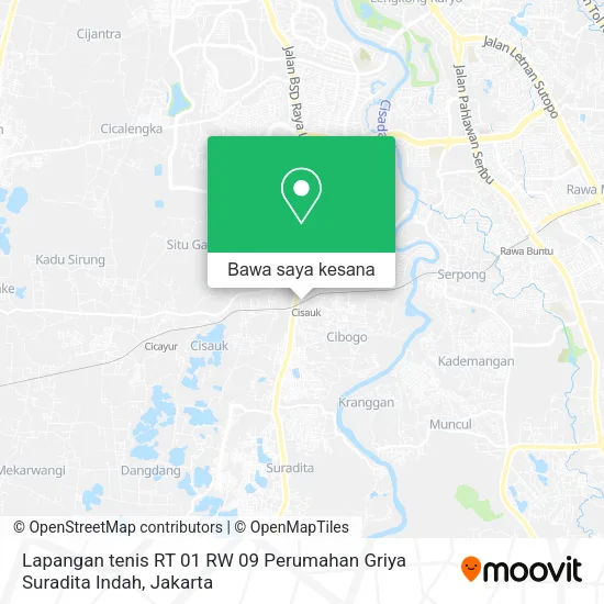 Peta Lapangan tenis RT 01 RW 09 Perumahan Griya Suradita Indah