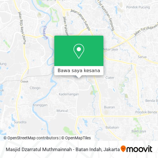Peta Masjid Dzarratul Muthmainnah - Batan Indah