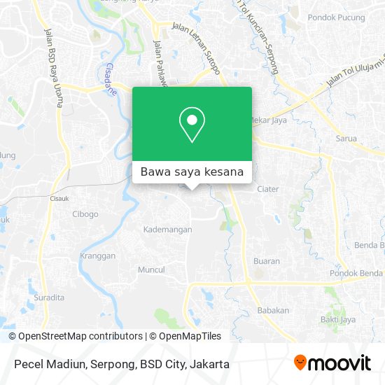 Peta Pecel Madiun, Serpong, BSD City