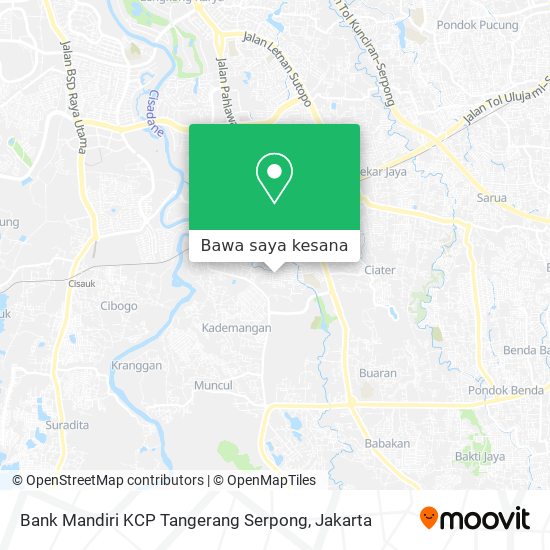 Peta Bank Mandiri KCP Tangerang Serpong