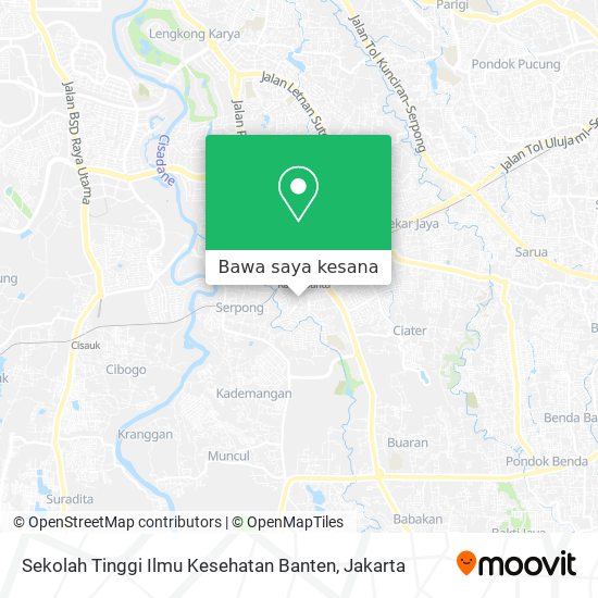 Peta Sekolah Tinggi Ilmu Kesehatan Banten