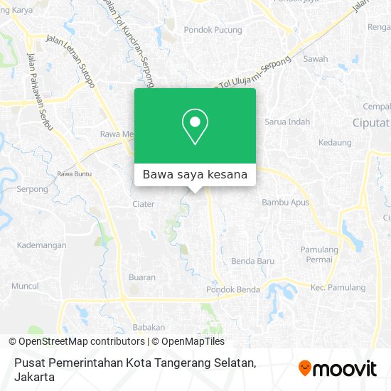 Peta Pusat Pemerintahan Kota Tangerang Selatan