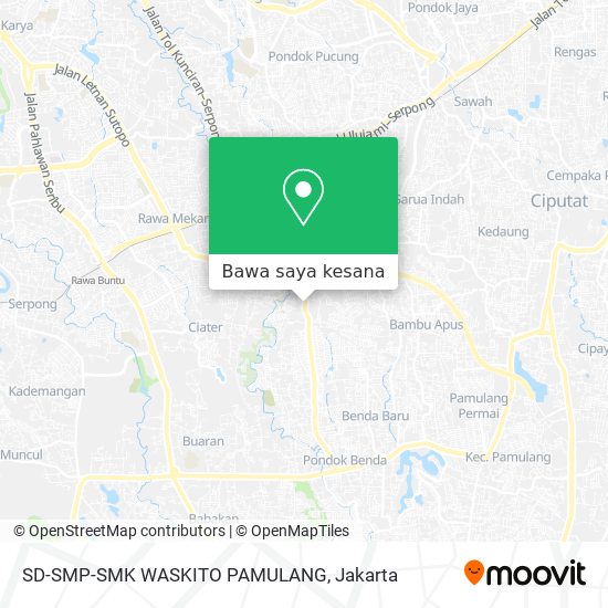 Peta SD-SMP-SMK WASKITO PAMULANG