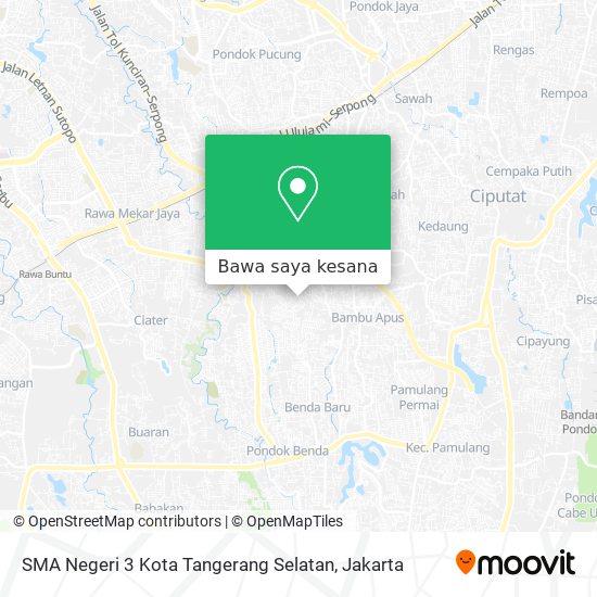 Peta SMA Negeri 3 Kota Tangerang Selatan