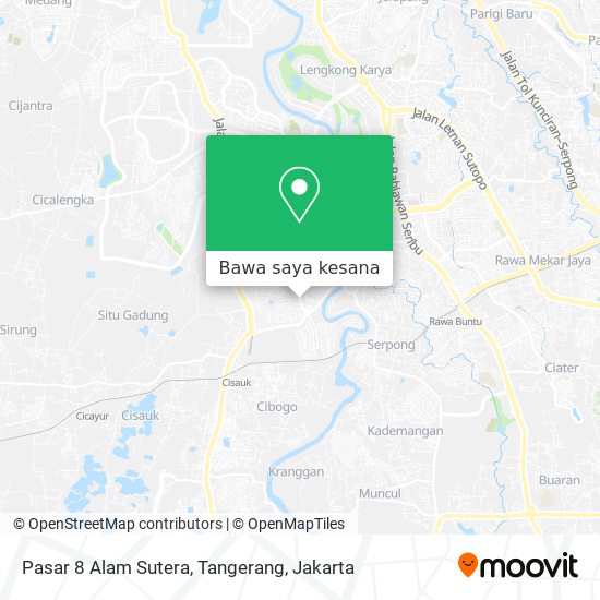 Peta Pasar 8 Alam Sutera, Tangerang
