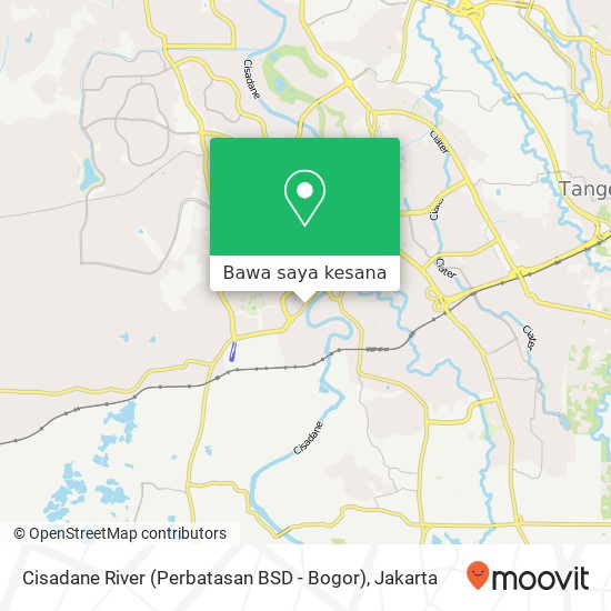 Peta Cisadane River (Perbatasan BSD - Bogor)