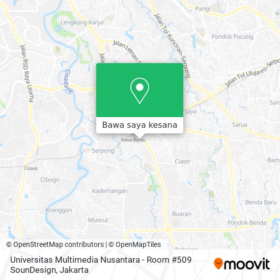 Peta Universitas Multimedia Nusantara - Room #509 SounDesign