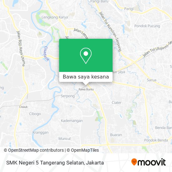 Peta SMK Negeri 5 Tangerang Selatan