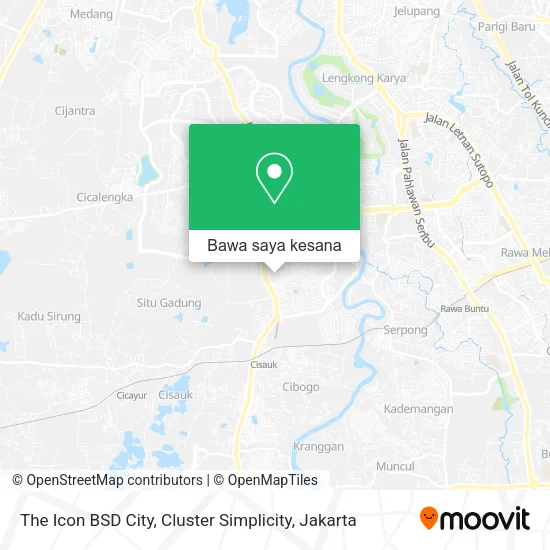 Peta The Icon BSD City, Cluster Simplicity