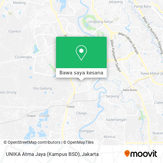 Peta UNIKA Atma Jaya (Kampus BSD)