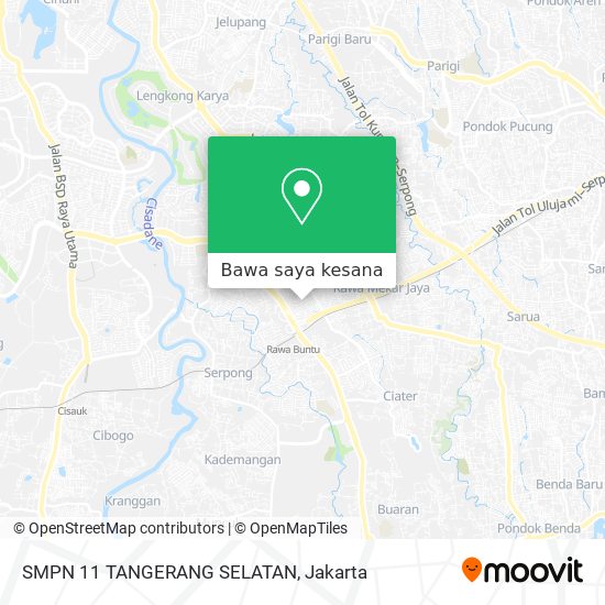 Peta SMPN 11 TANGERANG SELATAN