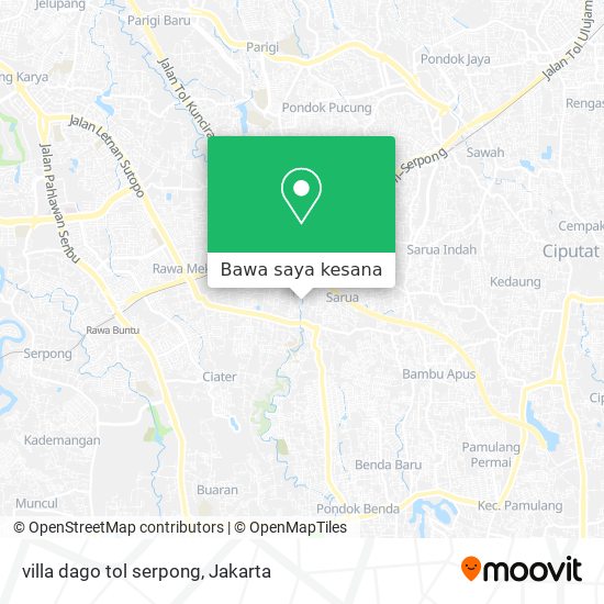 Peta villa dago tol serpong