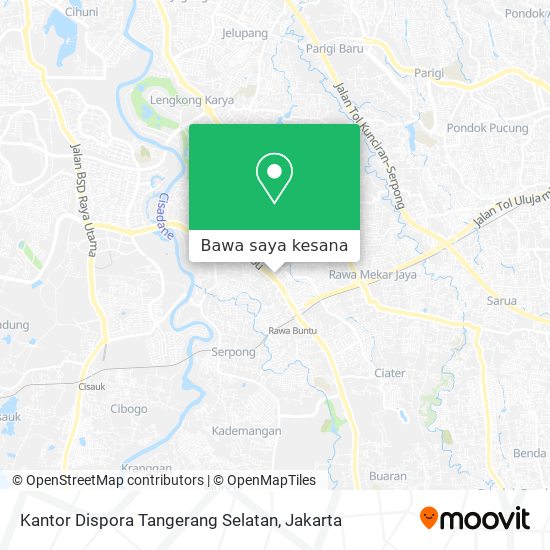 Peta Kantor Dispora Tangerang Selatan