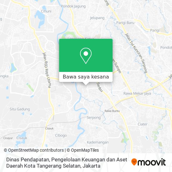 Peta Dinas Pendapatan, Pengelolaan Keuangan dan Aset Daerah Kota Tangerang Selatan