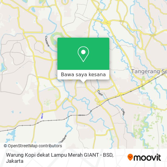 Peta Warung Kopi dekat Lampu Merah GIANT - BSD