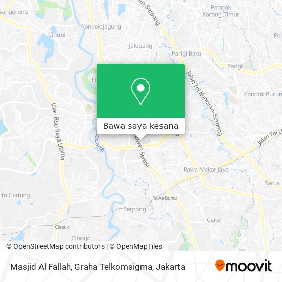 Peta Masjid  Al Fallah, Graha Telkomsigma