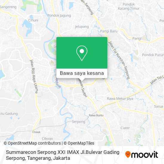 Peta Summarecon Serpong XXI IMAX Jl.Bulevar Gading Serpong, Tangerang