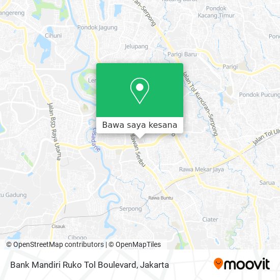 Peta Bank Mandiri Ruko Tol Boulevard