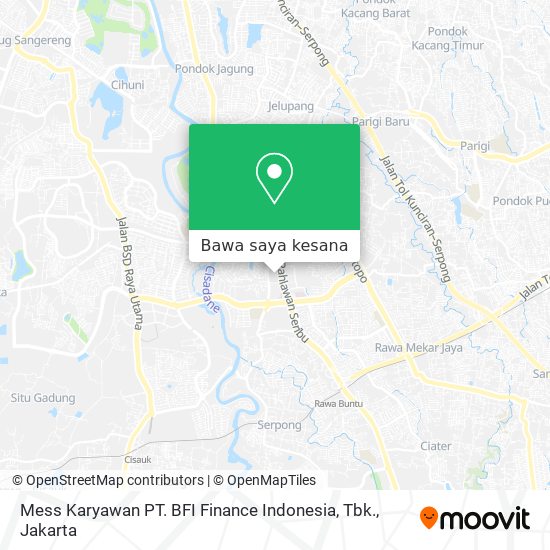 Peta Mess Karyawan PT. BFI Finance Indonesia, Tbk.