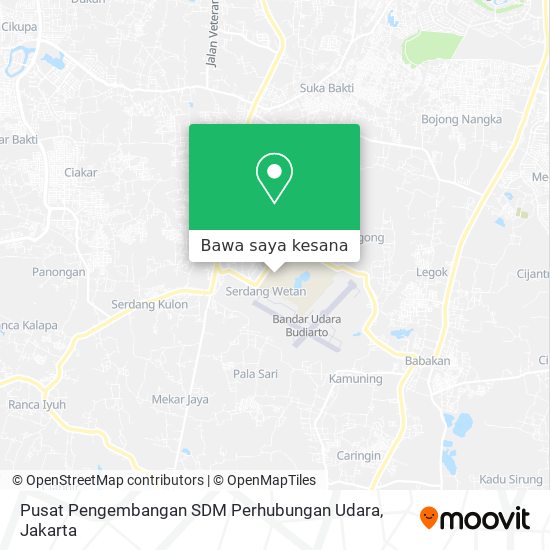 Peta Pusat Pengembangan SDM Perhubungan Udara