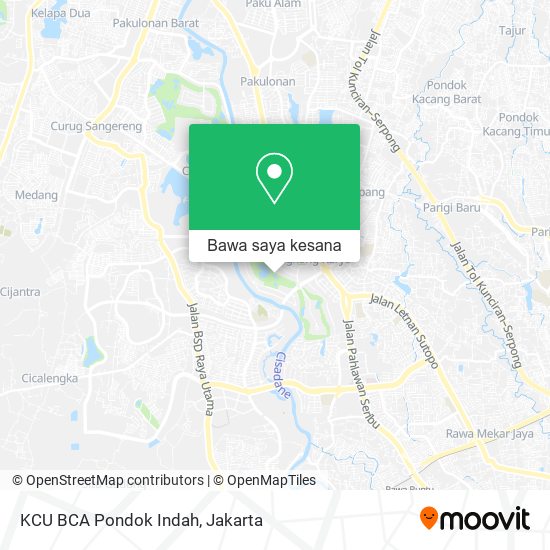 Peta KCU BCA Pondok Indah