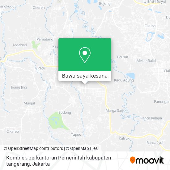 Peta Komplek perkantoran Pemerintah kabupaten tangerang