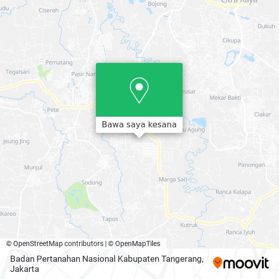 Peta Badan Pertanahan Nasional Kabupaten Tangerang