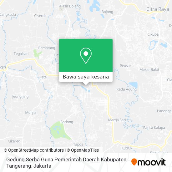 Peta Gedung Serba Guna Pemerintah Daerah Kabupaten Tangerang