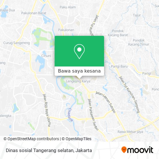 Peta Dinas sosial Tangerang selatan