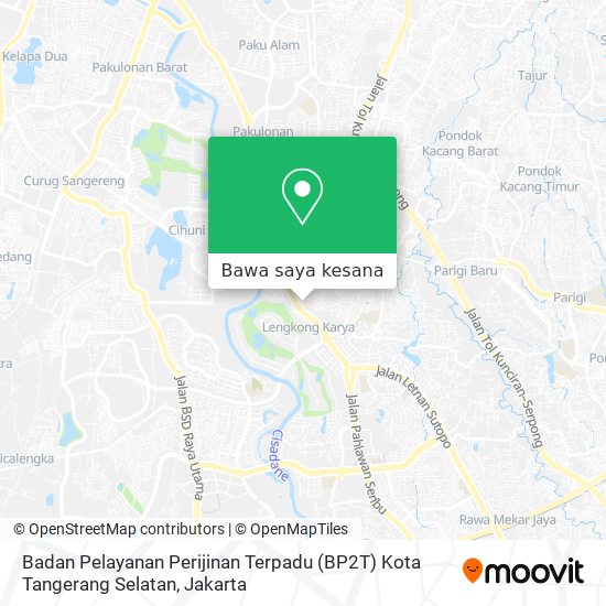 Peta Badan Pelayanan Perijinan Terpadu (BP2T) Kota Tangerang Selatan
