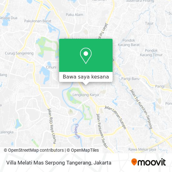Peta Villa Melati Mas Serpong Tangerang