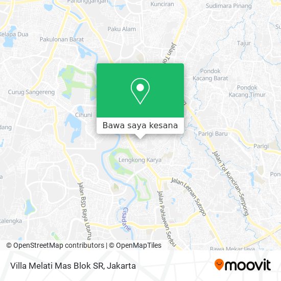 Peta Villa Melati Mas Blok SR