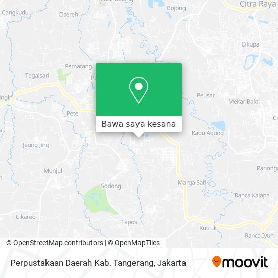 Peta Perpustakaan Daerah Kab. Tangerang