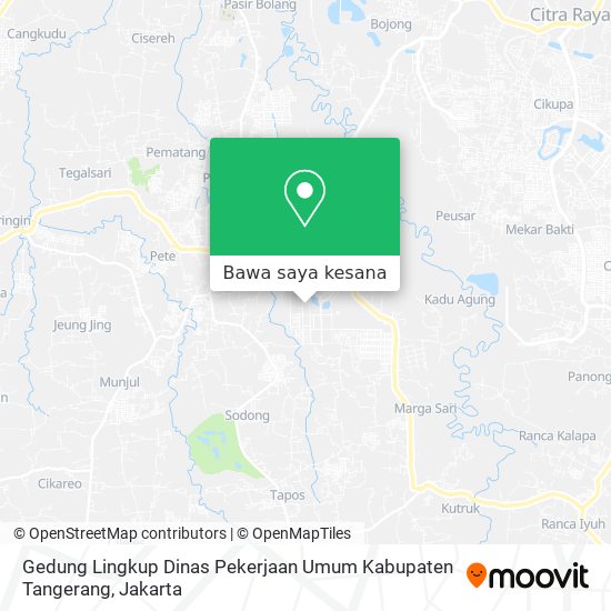 Peta Gedung Lingkup Dinas Pekerjaan Umum Kabupaten Tangerang