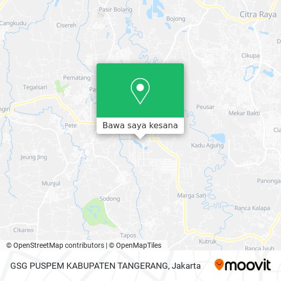 Peta GSG PUSPEM KABUPATEN TANGERANG