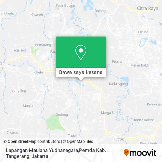 Peta Lapangan Maulana Yudhanegara,Pemda Kab. Tangerang