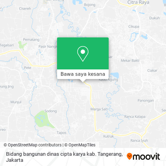 Peta Bidang bangunan dinas cipta karya kab. Tangerang