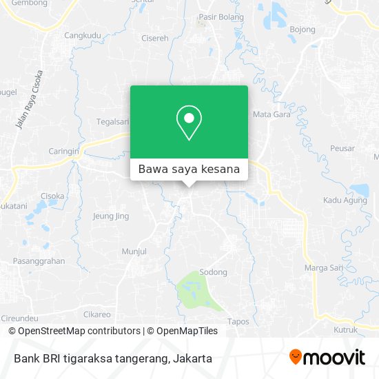 Peta Bank BRI tigaraksa tangerang